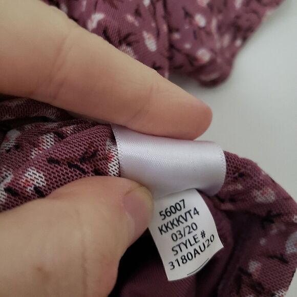 Aeropostale Purple Floral Crop Top S - Picture 6 of 6